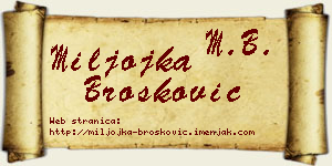 Miljojka Brošković vizit kartica